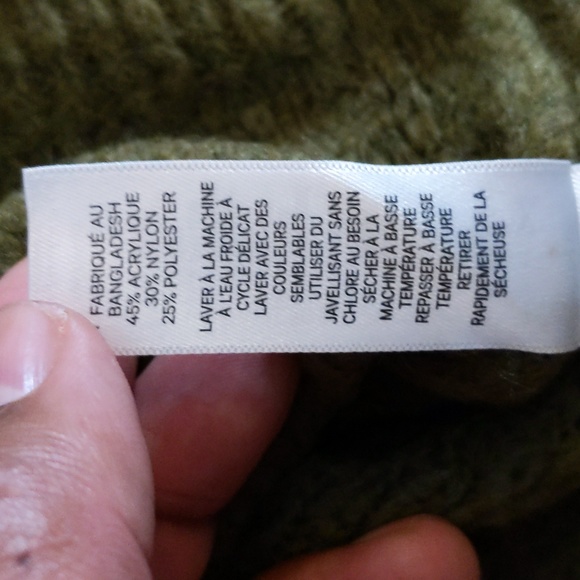 Joe Fresh| NWT Olive Green Knit Patterned Crew Neck Sweater - Picture 9 of 11